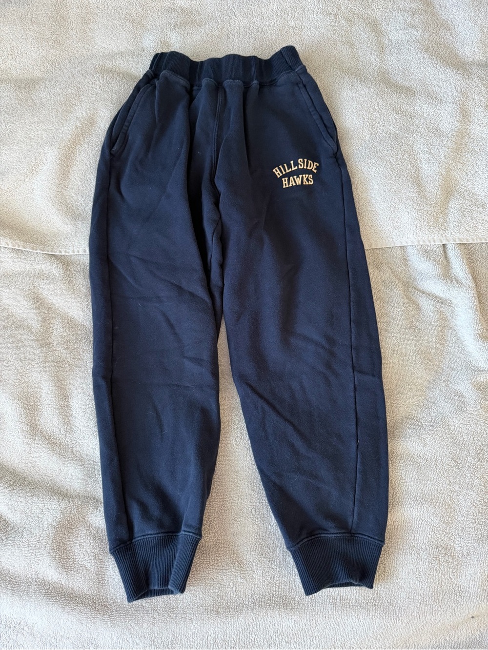 Uniqlo Navy Sweatpants with Hillside Hawks Logo